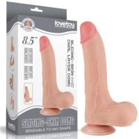Фалоімітатор LoveToy Sliding-Skin Dual Layer Dong 8.5 999 Flesh Фалоімітатор LoveToy Sliding-Skin Dual Layer Dong 8.5 999 Flesh