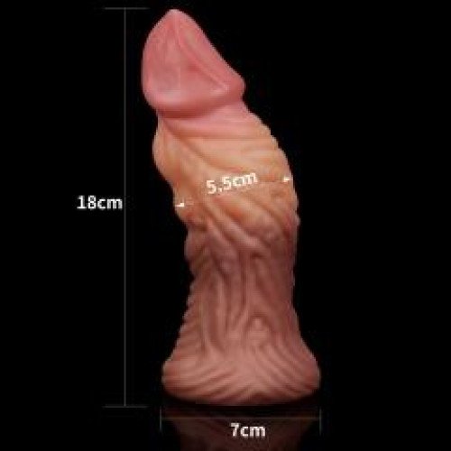 Фаллоимитатор LoveToy DualLoveToyLayered Silicone Plug 7 Brown