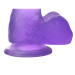 Фалоімітатор з мошонкою LoveToy Jelly Studs Crystal Dildo Small 6 Purple