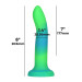 Светящийся в темноте фаллоимитатор ADDICTION Rave 8 Glow in the Dark Dildo Blue Green, 20,3 см