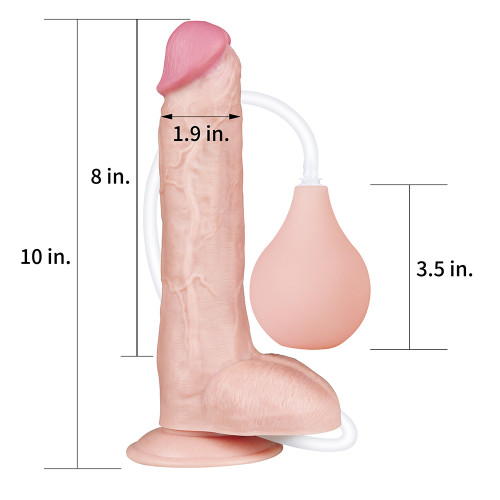 Фалоімітатор LoveToy Squirt Extreme Dildo 10 Тілесний