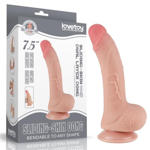 Фаллоимитатор LoveToy Sliding-Skin Dual Layer Dong 7.5 992 Flesh