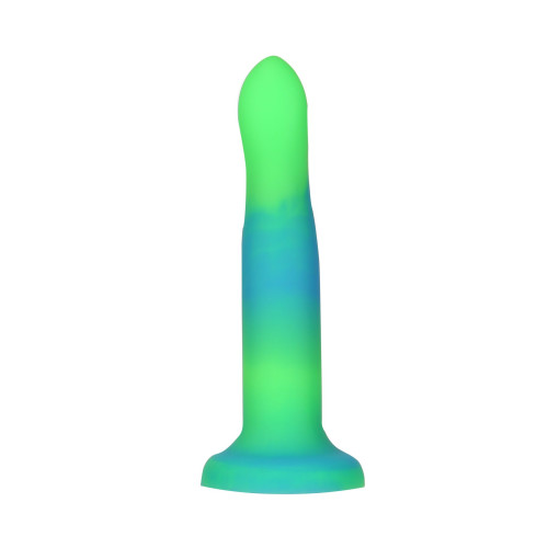 Светящийся в темноте фаллоимитатор ADDICTION Rave 8 Glow in the Dark Dildo Blue Green, 20,3 см