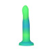 Светящийся в темноте фаллоимитатор ADDICTION Rave 8 Glow in the Dark Dildo Blue Green, 20,3 см