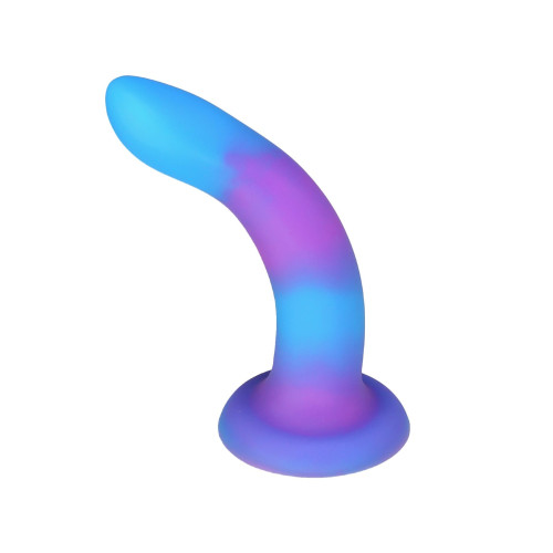 Светящийся в темноте фаллоимитатор ADDICTION Rave 8 Glow in the Dark Dildo Blue Purple, 20,3 см