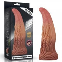 Фаллоимитатор LoveToy DualLoveToyLayered Silicone Tongue 10 Brown