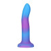 Светящийся в темноте фаллоимитатор ADDICTION Rave 8 Glow in the Dark Dildo Blue Purple, 20,3 см