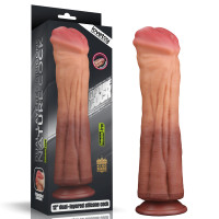 Фаллоимитатор LoveToy Dual-Layered Silicone Cock 12 Brown Фаллоимитатор LoveToy Dual-Layered Silicone Cock 12 Brown
