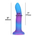 Светящийся в темноте фаллоимитатор ADDICTION Rave 8 Glow in the Dark Dildo Blue Purple, 20,3 см