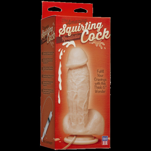 Закінчуючий фалоімітатор Doc Johnson The Amazing Squirting Realistic Cock