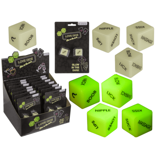 Неоновые кубики OOOTB Love Dice Glow In The Dark, 2 шт.