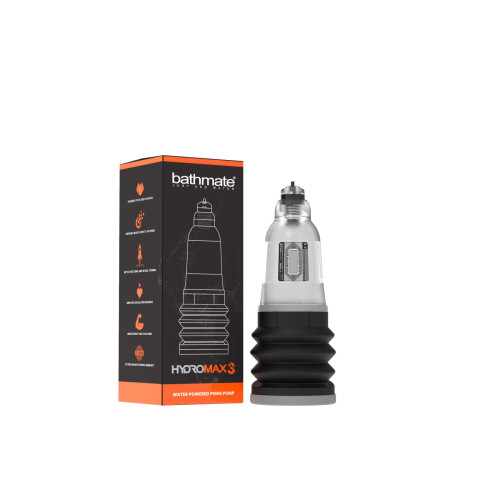 Гидропомпа Bathmate Hydromax 3 Clear, для члена длиной до 7,5 см, диаметр до 4,5 см