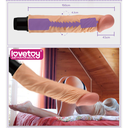 Реалістичний вібратор LoveToy Reel Feel Flexi Тілесний 9.8