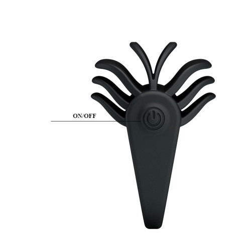 Эрекционное кольцо Pretty Love Chester Silicone Vibrating Cock Ring Черное