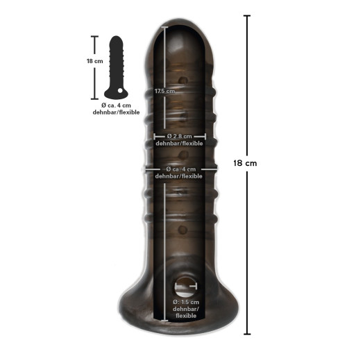 Насадка на член Rebel Penis Sleeve smoke-coloured Черная