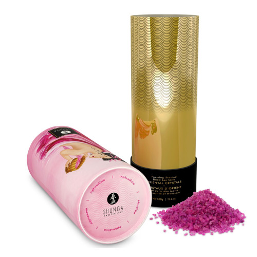 Пенящаяся соль для ванны Shunga Dead Sea salt Oriental Crystals — Rose Petal (500 г), Мертвого моря
