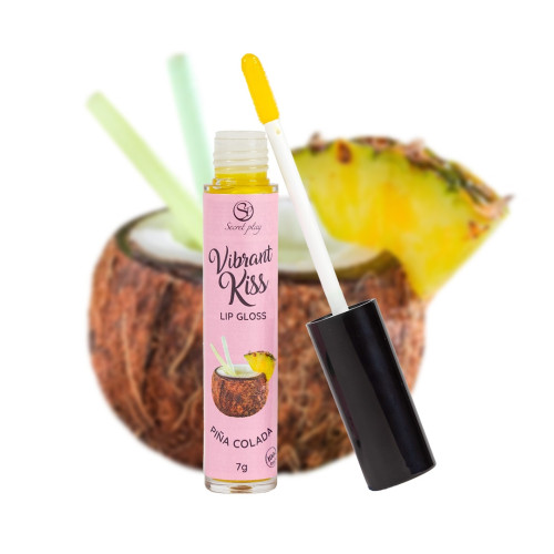 Блиск для губ з ефектом вібрації Secret Play Pina Colada Lip Gloss Vibrant Kiss