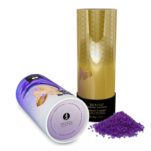 Пенящаяся соль для ванны Shunga Dead Sea salt Oriental Crystals — Exotic Fruits (500 г)