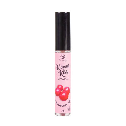 Блиск для губ з ефектом вібрації Secret Play Strawberry Gum Lip Gloss Vibrant Kiss