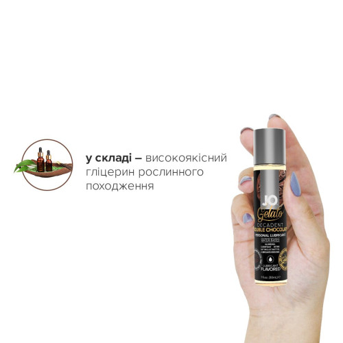 Мастило на водній основі System JO GELATO Double Chocolate 30 мл