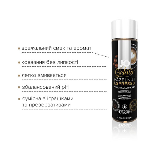 Лубрикант на водной основе System JO GELATO HAZELNUT ESPRESSO 30 мл