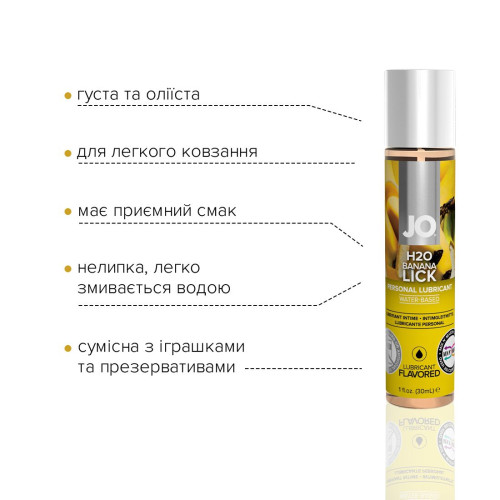 Лубрикант на водній основі System JO H2O BANANA LICK 30 мл