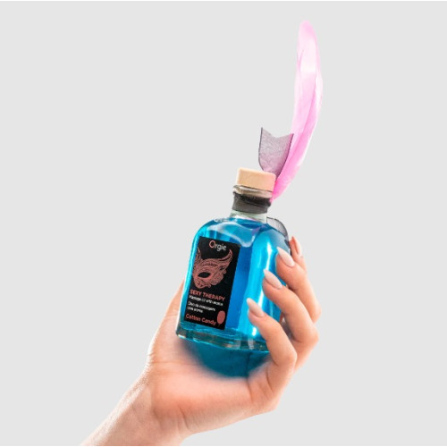 Набор Orgie съедобное массажное масло и перо САХАРНАЯ ВАТА 150 мл