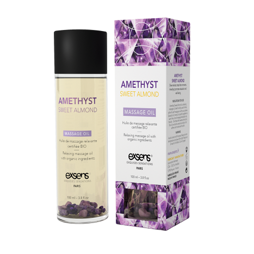 Массажное масло EXSENS Amethyst Sweet Almond расслабляющее с аметистом 100мл