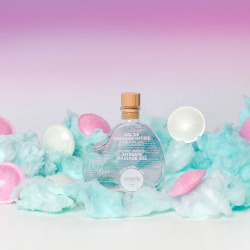 Масажна олія EXSENS With Love Cotton Candy 50мл розігріваюча, без цукру, їстівна