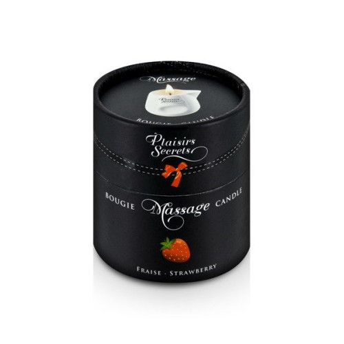 Массажная свеча Plaisirs Secrets Strawberry 80 мл