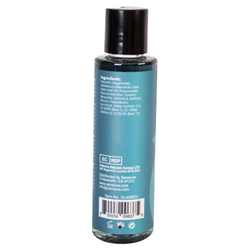 Согревающий массажный гель Sensuva Sizzle Lips Blueberry Ice Pop (125 мл), без сахара, съедобный