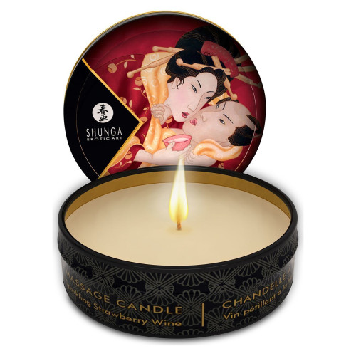 Массажная свеча Shunga Mini Massage Candle Sparkling Strawberry Wine 30 мл