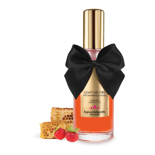 Розігрівальна олія Bijoux Indiscrets Light my Fire – Wild Strawberry&Honey 100 мл