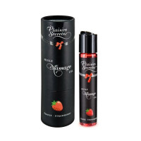 Масажна олія Plaisirs Secrets Strawberry (59 мл) з афродизіаками, їстівна, подарункова упаковка