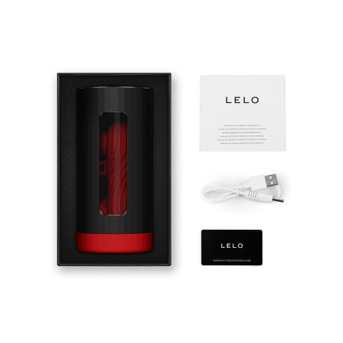 Смарт-мастурбатор LELO F1S V3 XL Red, збільшений, 2 мотори, 8 режимів, стимуляція звуковими хвилями