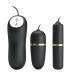 Виброяйцо с вибропулей Pretty Love Electric Stimulation Double Vibro-Bullets Black