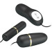 Виброяйцо с вибропулей Pretty Love Electric Stimulation Double Vibro-Bullets Black