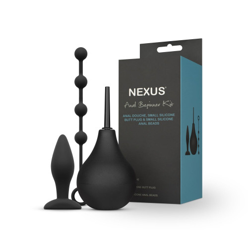 Набор новичка для анальной стимуляции Nexus ANAL BEGINNER KIT, спринцовка, анальные бусы и пробка