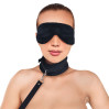 Набор ошейник с поводком и маска Art of Sex Soft Touch Light Черный