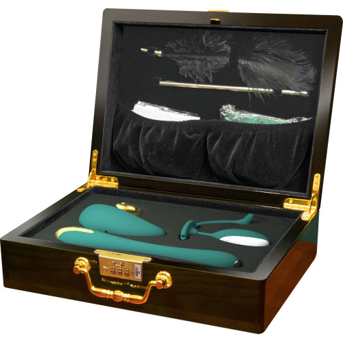 Набор Knight Jenay Pandora Box: вакуумный вибратор, вибратор с камерой, виброяйцо, щекоталка, лента