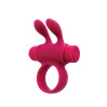 Ерекційне віброкільце S Pleasures Premium Rabbit Ring, рожеве, зі знімною віброкулею та вушками