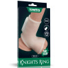 Насадка на член LoveToy Vibrating Silk Knights Ring With Scrotum Sleeve White