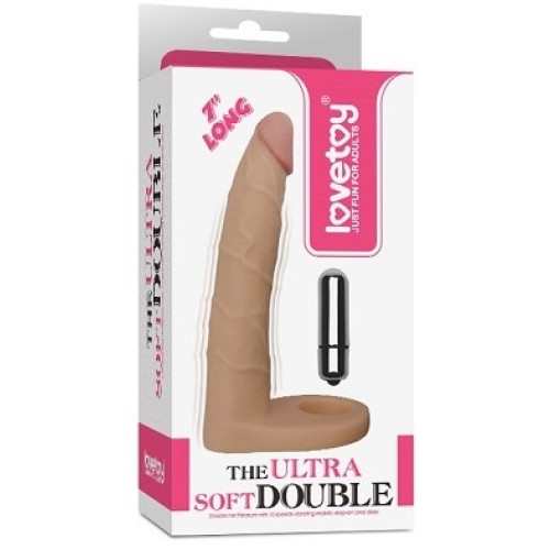 Насадка для двойного проникновения LoveToy The Ultra Soft Double Sleeve Телесная