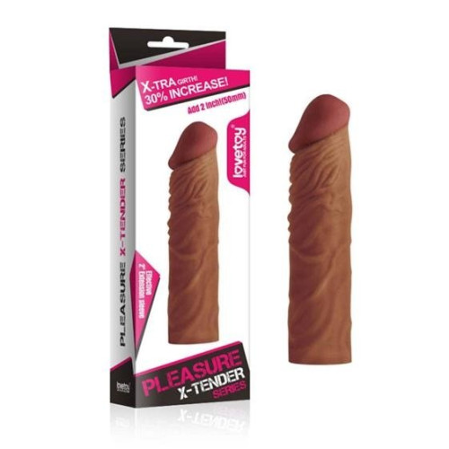 Насадка на член LoveToy Pleasure X-Tender Penis Sleeve Add 2 Brown 156