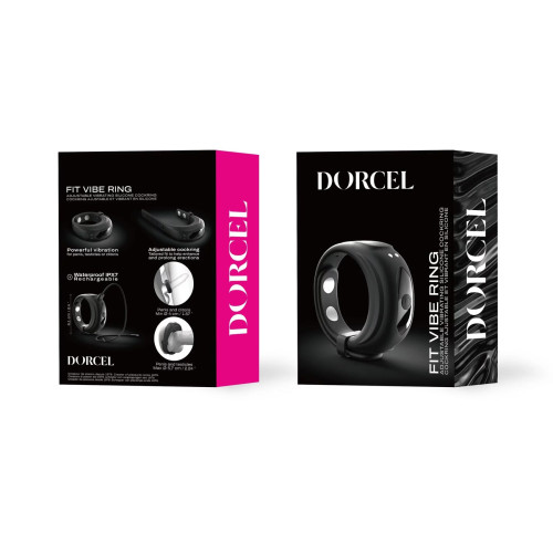 Эрекционное виброкольцо Dorcel Fit Vibe Ring, регулируемый диаметр 4–5,7 см, 10 режимов