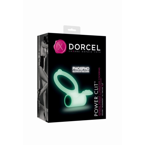 Эрекционное кольцо Marc Dorcel Power Clit White PHOSPHO Белое