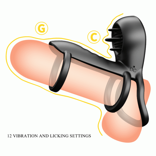 Насадка на член Pretty Love Vibrating Penis Sling Jammy Black