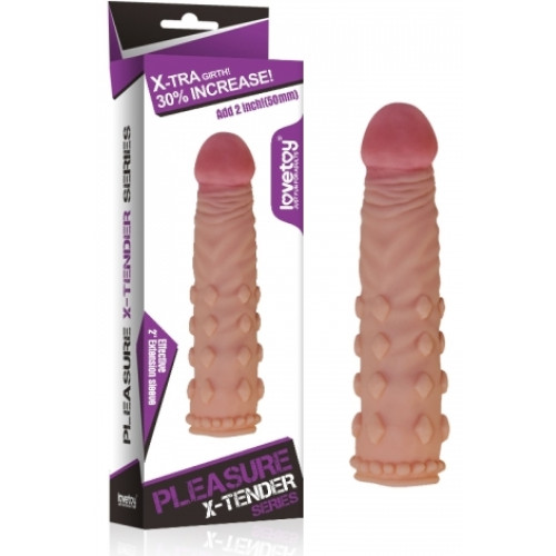 Насадка на член LoveToy Pleasure X-Tender Add 2 Тілесна 159