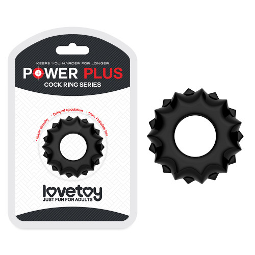 Эрекционное кольцо LoveToy Power Plus Cockring Черное