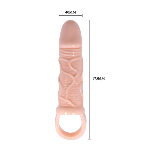 Насадка на пенис LyBaile Men Extension Vibrating Penis Sleeve Телесная